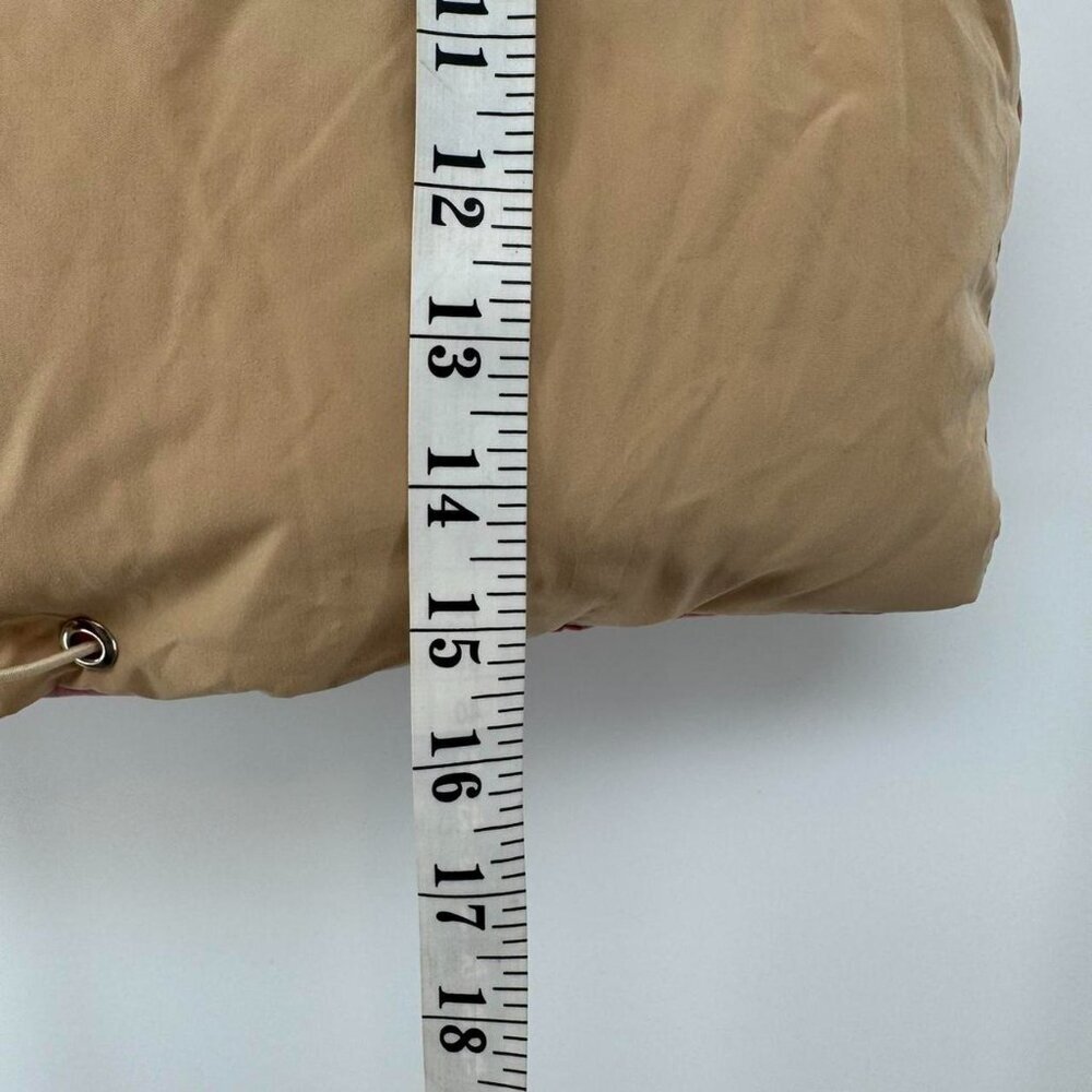 Reversible Puffer Vest Women’s Beige Pink – Lightweight Warm Sleeveless Jacket M - Picture 4 of 5
